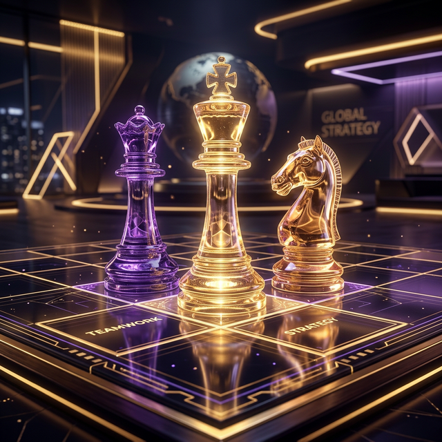 Strategy and Teamwork 3D Graphic